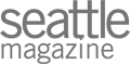 The image shows the logo for "Seattle Magazine" with the text in a grey and modern font.